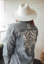 Load image into Gallery viewer, GRACE - Ladies Pearl Denim Jacket
